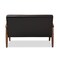 Baxton Studio Sorrento Brown Faux Leather Upholstered Wooden 2-seater Loveseat 122-6768 - alternate 3